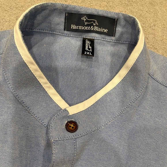 [Tag:2XL/Ptp:21”]Harmont & Blaine Light Blue COLLO CORIANO Button Shirt Corkey - Picture 3 of 10